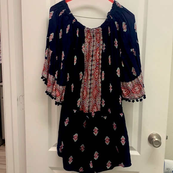 Anthro Off the Shoulder Romper - Picture 2 of 8